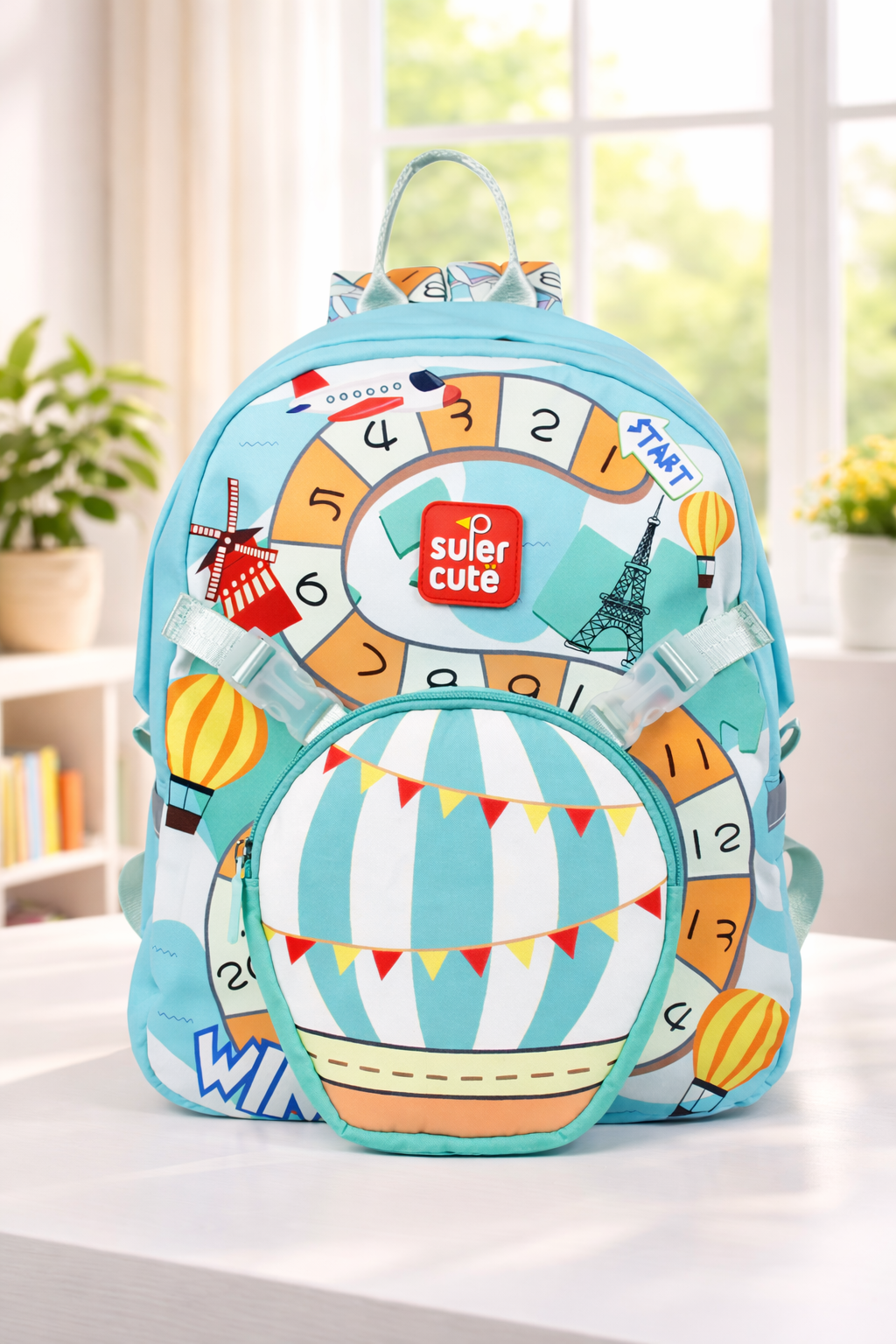 Multi-Use Hot Air Balloon School Backpack Bags for Kids | Green Gold Store