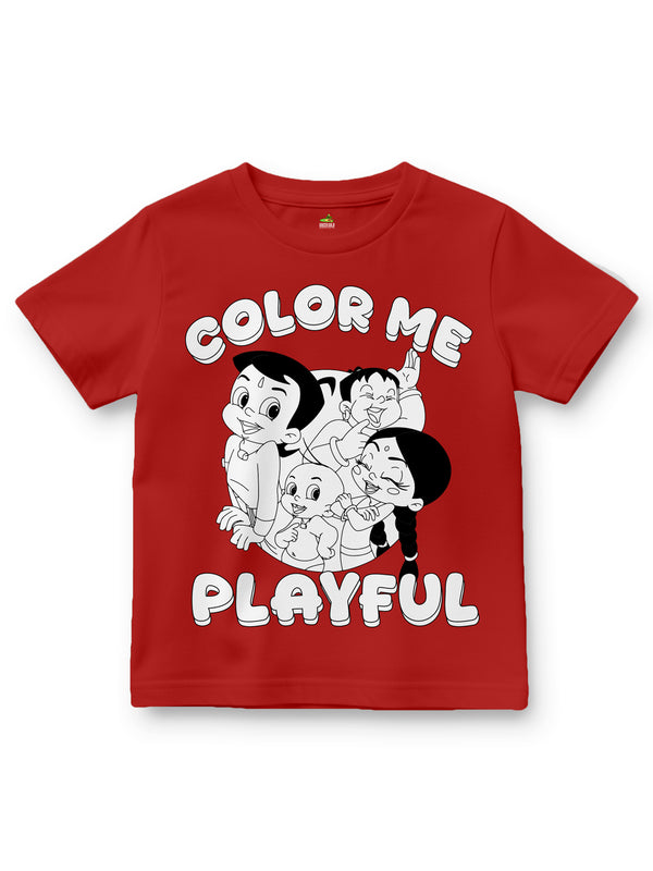 Playful Color Your T-Shirt – Fiery Red