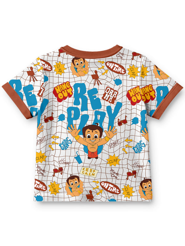 Chhota Bheem Graphic Printed Round Neck Cotton T-shirt