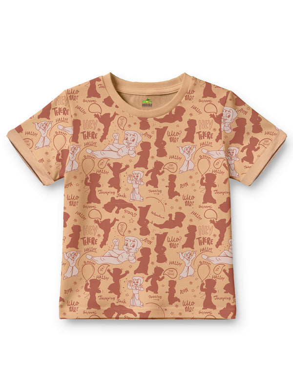 Chhota Bheem Graphic Printed Round Neck Cotton T-shirt