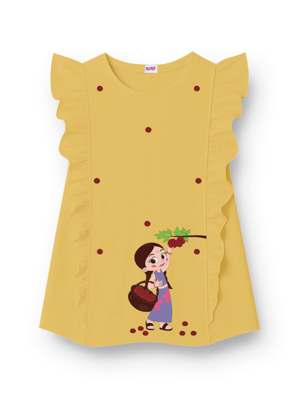 Chutki Sweet Pick Frock – Marigold