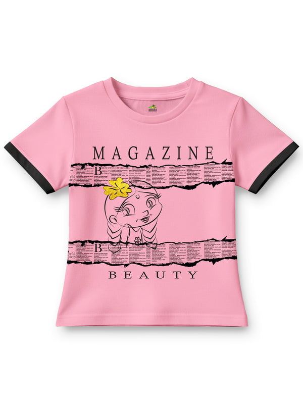 “MAGAZINE BEAUTY” Girls Orchid Pink T-Shirt