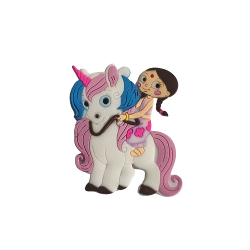 Chutki With Unicorn Fridge Magnet