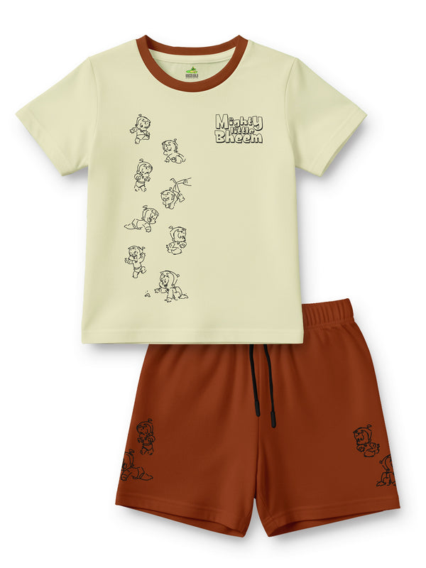 Mighty Little Bheem Playful T-Shirt With Shorts Set