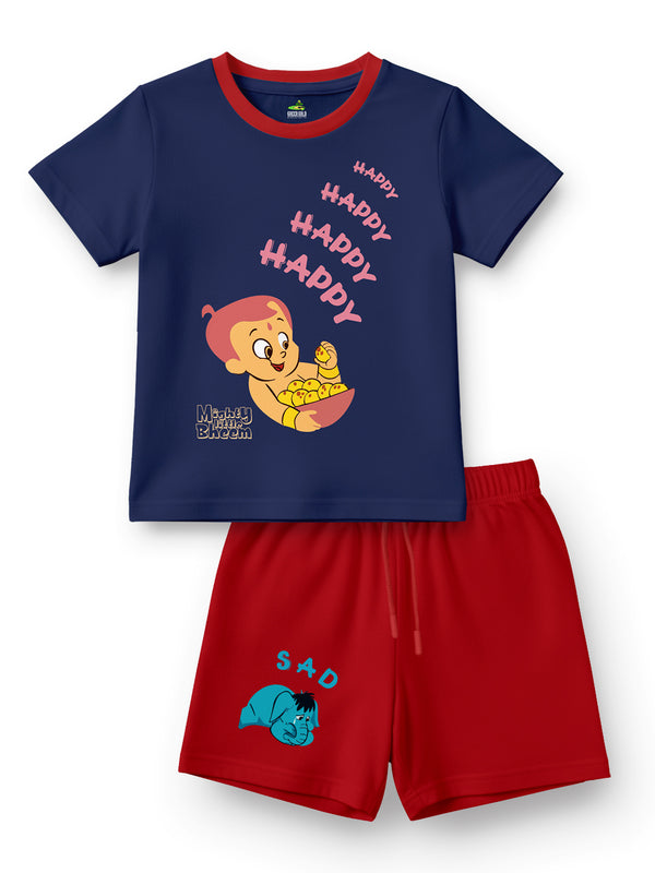 Mighty Little Bheem Happy & Sad T-Shirt With Shorts Set