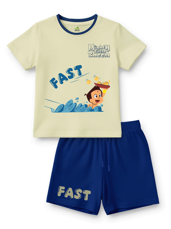 Mighty Little Bheem Fast & Slow T-Shirt With Shorts Set