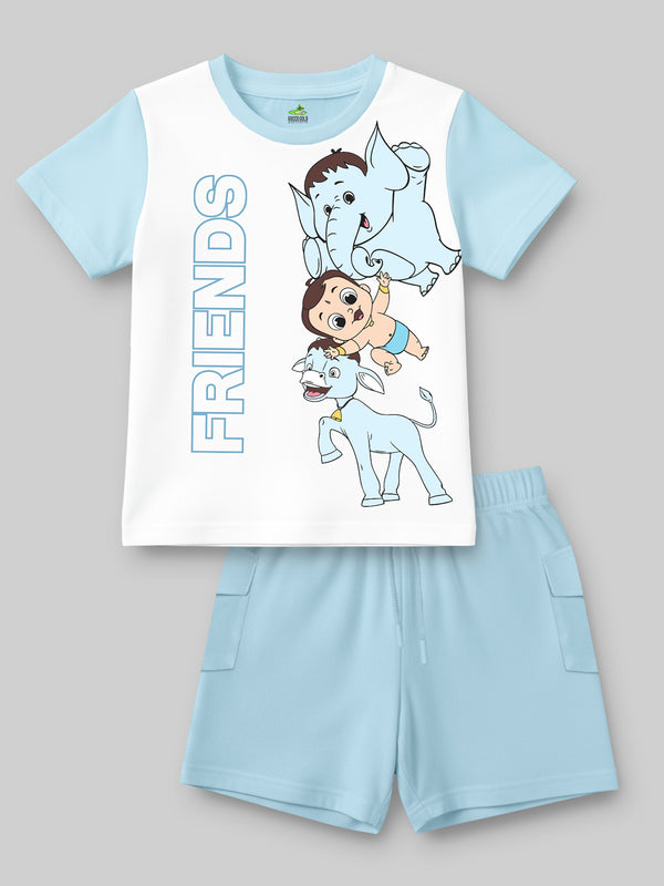 Mighty Little Bheem Friends T-Shirt With Shorts Set