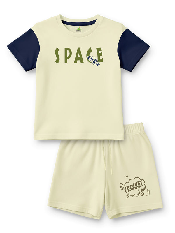 Chhota Bheem Space T-Shirt With Shorts Set