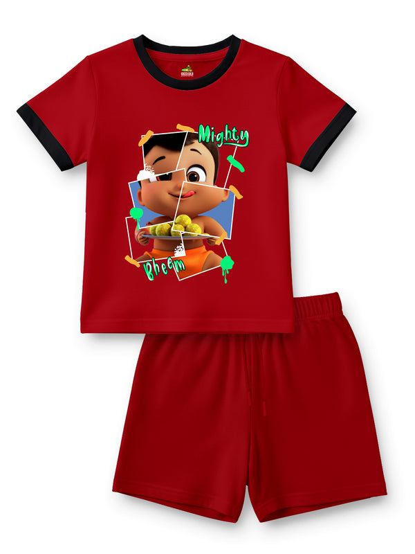 Mighty Little Bheem Snack Time T-Shirt With Shorts Set