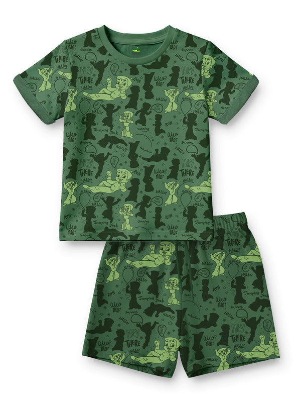 Chhota Bheem Playful AOP T-Shirt With Shorts Set
