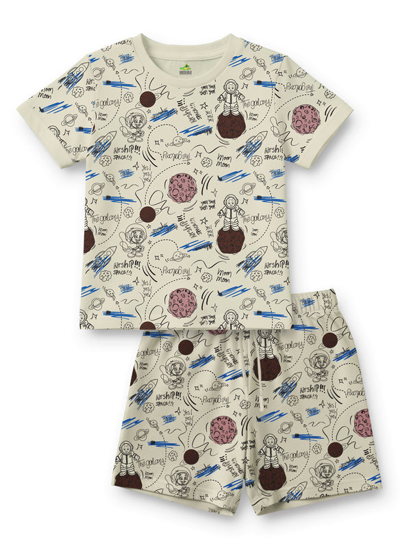 Chhota Bheem Galaxy AOP T-Shirt With Shorts Set