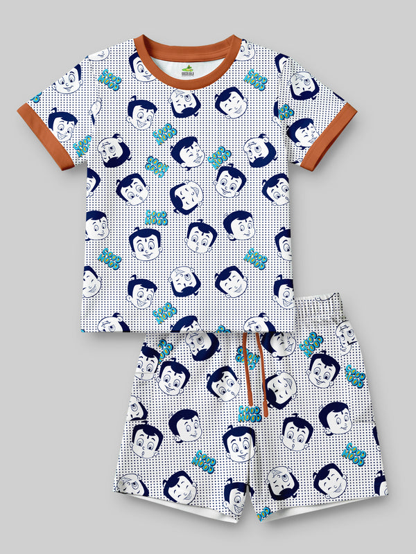 Chhota Bheem Good Mood AOP T-Shirt With Shorts Set
